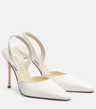 Borelapla satin slingback pumps | Manolo Blahnik