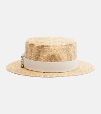 Très Vivier straw boater hat | Roger Vivier