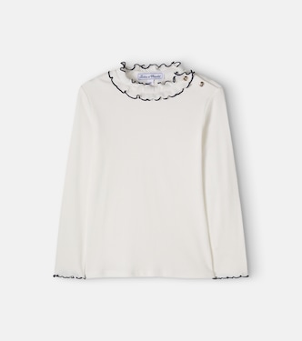 Ribbed-knit cotton-blend jersey top | Tartine et Chocolat