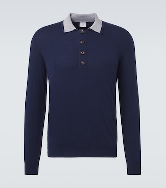 Cotton and cashmere polo sweater | Eleventy