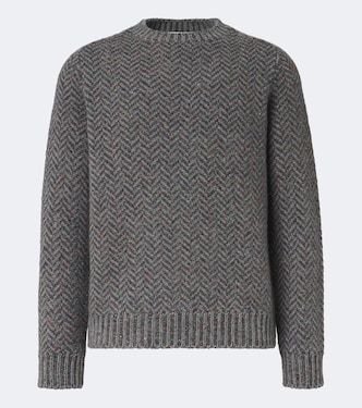 Sermo herringbone cashmere sweater | Gabriela Hearst