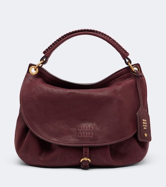 Rendez‑vous leather shoulder bag | Miu Miu