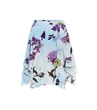 Minifalda de seda floral | Stella McCartney