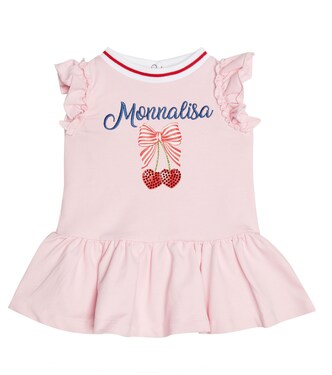 Baby embellished cotton-blend dress | Monnalisa