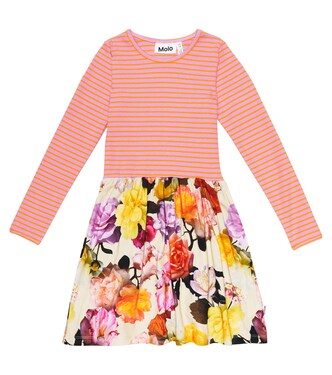 Cassie cotton-blend striped floral dress | Molo