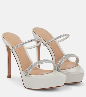 Cannes leather platform sandals | Gianvito Rossi