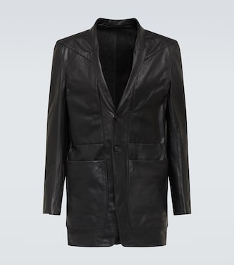 Lido single-breasted leather blazer | Rick Owens