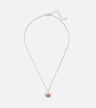 Halskette aus 10kt Gelbgold mit Topas und Amethyst | Stone and Strand