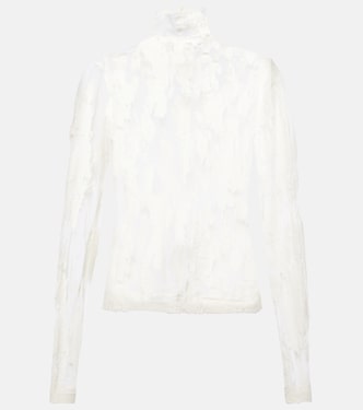 Cotton-blend turtleneck top | Acne Studios