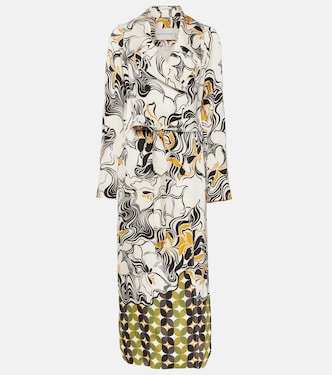 Bedruckter Mantel aus Satin | Dries Van Noten