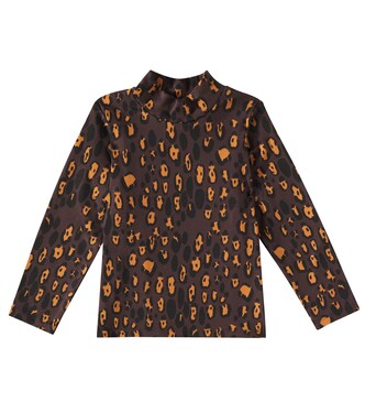 Leopard cotton-blend T-shirt | Mini Rodini