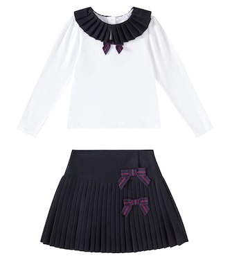 Bow-detail top and skirt set | Patachou
