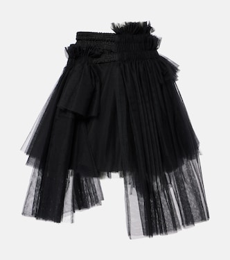 Falda midi de malla | Noir Kei Ninomiya
