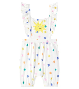 Baby ruffled printed cotton overalls | Fábula