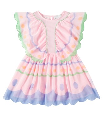 Ruffled embroidered dress | Stella McCartney Kids