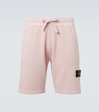 Shorts in pile di cotone con logo | Stone Island