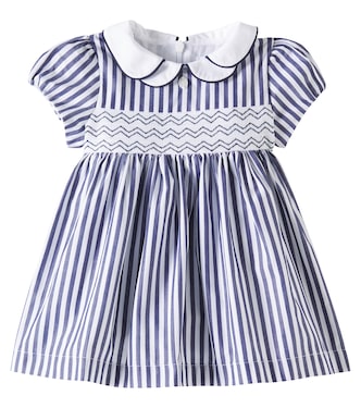 Baby striped cotton poplin dress | Patachou