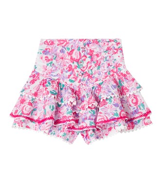 Alizee floral ruffled skirt | Poupette St Barth Kids