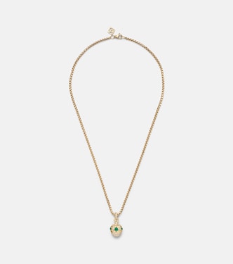 Halskette Renaissance® aus 18kt Gelbgold mit Diamanten und Smaragden | David Yurman