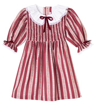 Festa smocked striped cotton dress | La Coqueta
