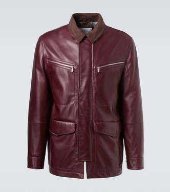 Padded leather jacket | Brunello Cucinelli