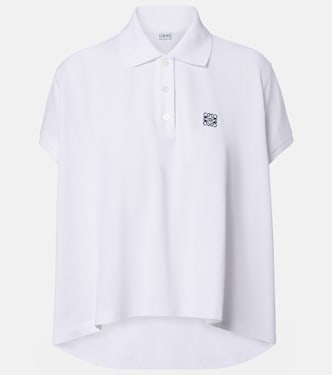 Asymmetric cotton piqué polo shirt | Loewe