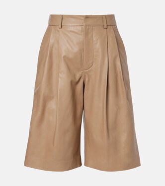 Leather Bermuda shorts | Yves Salomon