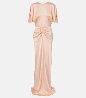 Isabella gathered satin gown | Victoria Beckham