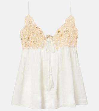 Alessia crochet-trimmed cotton gauze top | Ulla Johnson