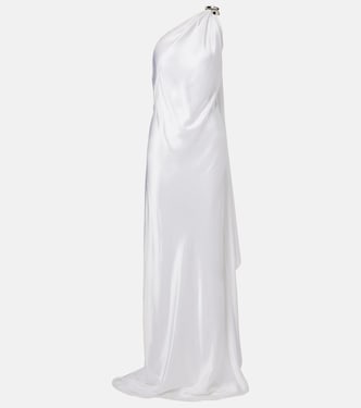 Robe longue asymétrique Posie en satin | Ralph Lauren Collection