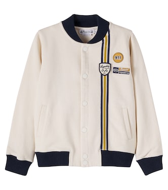 x Porsche Christopher patch-appliqué cotton varsity jacket | Bonpoint