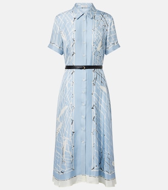 Robe chemise Kiera en soie imprimée | Altuzarra
