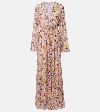 Caftán Chloe de georgette estampado | Alexandra Miro