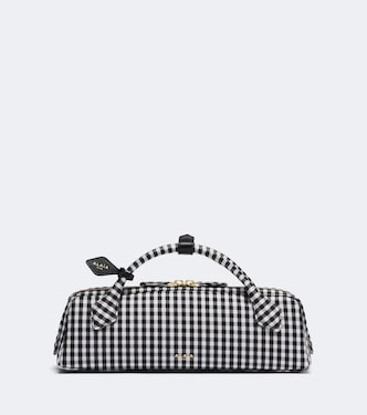 Le Teckel Medium gingham shoulder bag | Alaïa