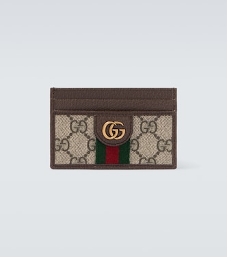 Ophidia皮革边饰卡套 | Gucci
