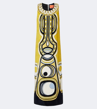 Totem printed cotton midi dress | La DoubleJ