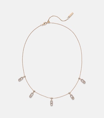 Move Uno 18kt rose gold choker with diamonds | Messika