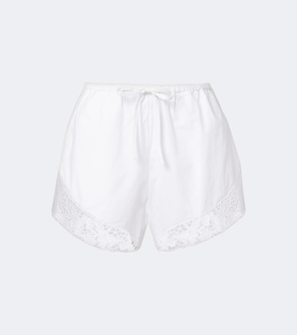 Embroidered cotton poplin shorts | Rotate