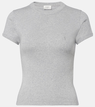 Cassandre ribbed-knit cotton T-shirt | Saint Laurent