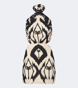 Printed cotton halterneck minidress | Johanna Ortiz