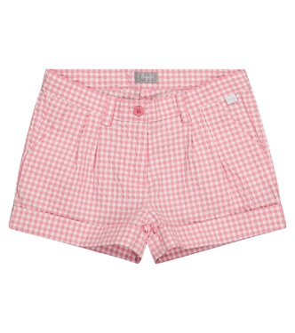 Gingham cotton-blend shorts | Il Gufo