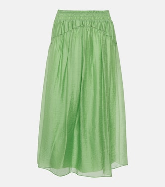 Gathered midi skirt | Vince