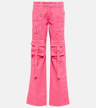 Low-rise denim cargo pants | Blumarine