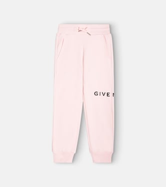 Logo cotton-blend jersey sweatpants | Givenchy Kids