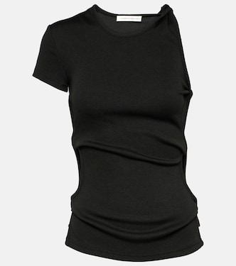 Asymmetric cutout jersey top | Christopher Esber