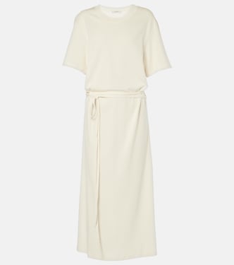 فستان ميدي من القطن الجيرسيه بحزام  | Lemaire