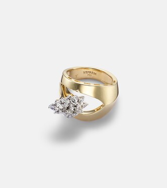Ring Golden Strada aus 18kt Gelbgold mit Diamanten | Yeprem