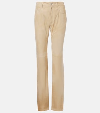 Pantalon droit Scottie en cuir | Ralph Lauren Collection
