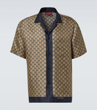 GG printed silk shirt | Gucci
