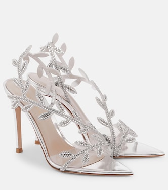 Flavia 105 embellished mirrored leather sandals | Gianvito Rossi